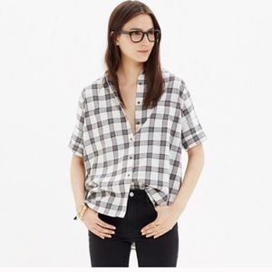 Madewell Flannel Courier Oversized Plaid Shirt